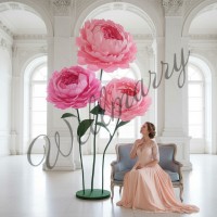 Ростовой цветок из бумаги "Пион розовый"